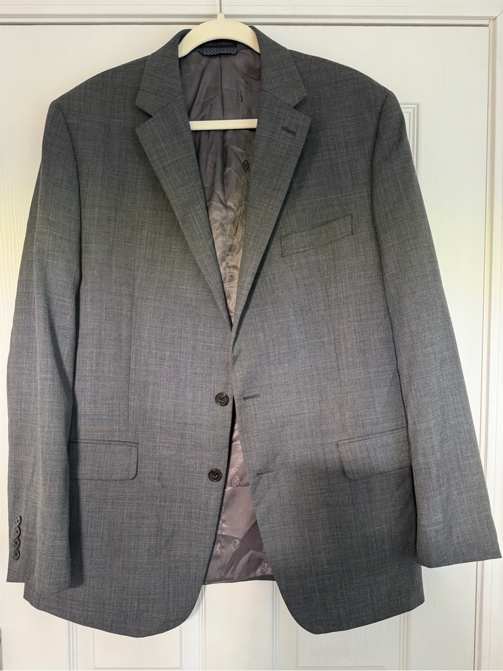 Men's Lauren Ralph Lauren 100% wool Classic Gray Two-Button Blazer 44L